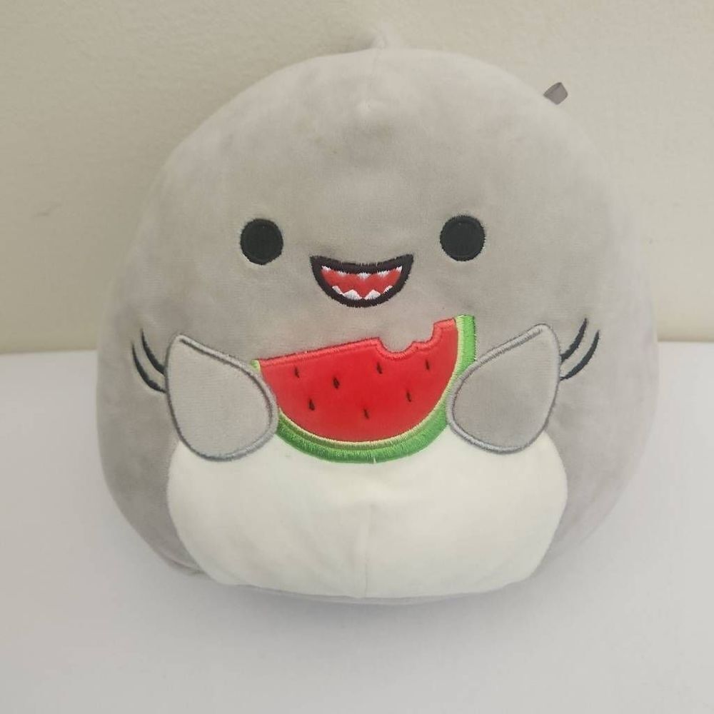 Squishmallow 8" Gordon Shark eating Watermelon Soft Summer Fun Plush, NEW - Picture 6 of 6